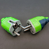 欧标德标圆脚外贸接线插头 俄罗斯韩国德法西班牙16A 大功率插头