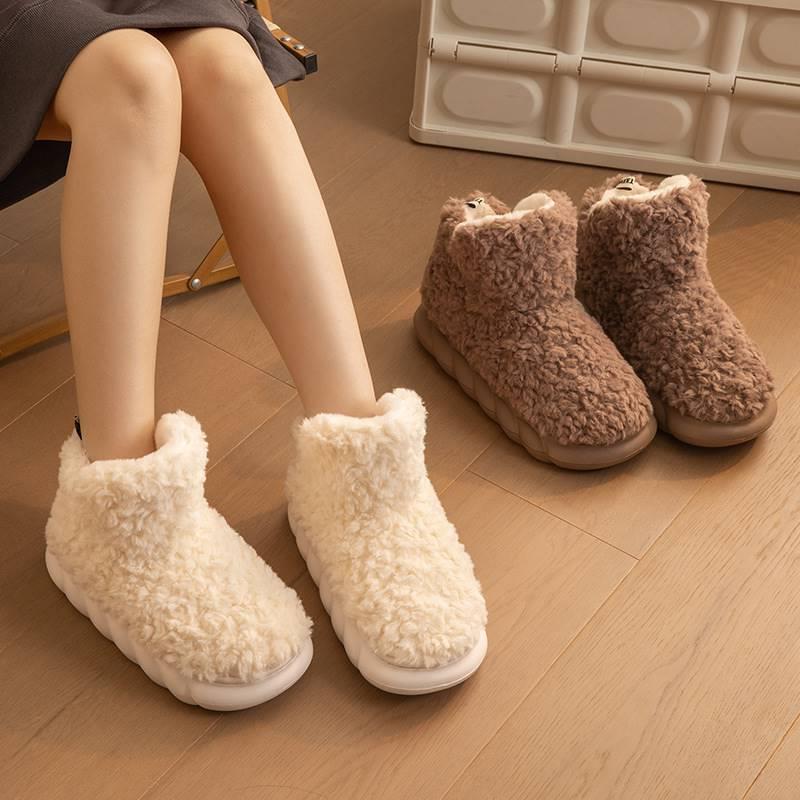 Can be worn outside cotton slippers female package help thic