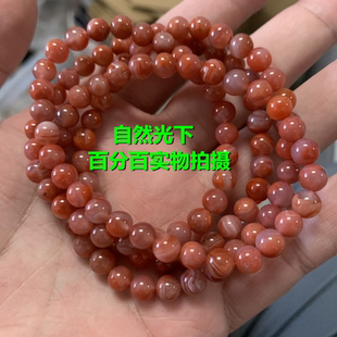 特价 天然四川九口缠丝手链南红玛瑙手串火焰纹圆珠多圈项链男女款