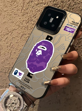 L紫色猿人头适合小米14pro手机壳男款小米13个性新款小米12/11创意高级感红米k70pro防摔k60保护套红米note13