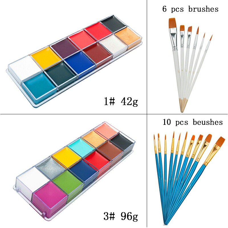 12色脸部油彩人体彩绘膏颜料条形