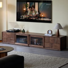 黑胡桃之家/北美黑胡桃木模块客厅电视柜全实木落地柜自由组合柜