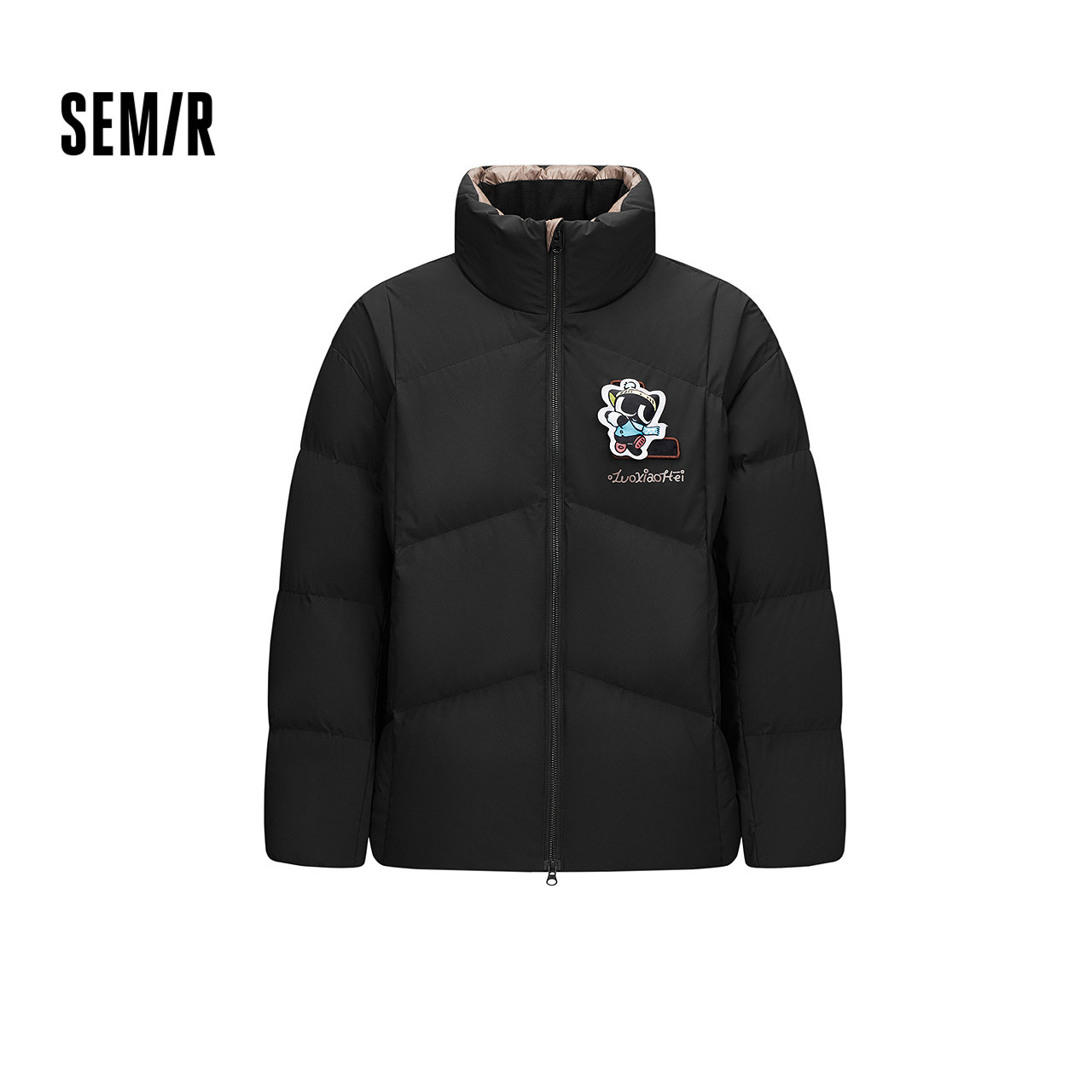 森马防风防泼水潮流联名羽绒服男