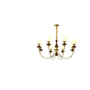 魔豆衣帽间 复古餐厅主灯新中式 法式 客厅吊灯中古风实木卧室灯美式