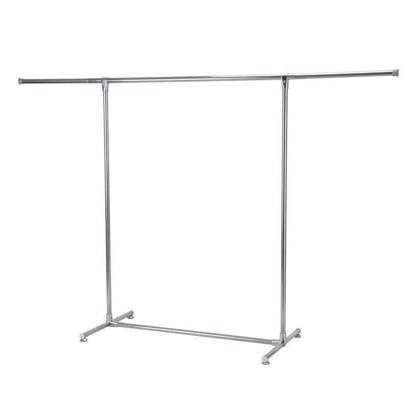 户外不锈钢单杠落地晾衣架室内可伸缩挂衣架锌合金衣架晾晒