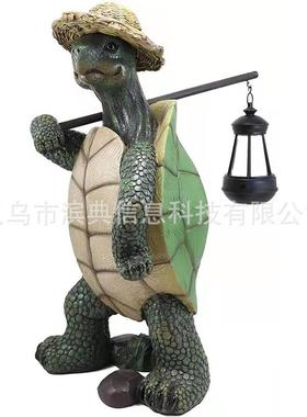 热销远行的提灯乌龟树脂摆件户外庭院花园园林动物装饰工艺品
