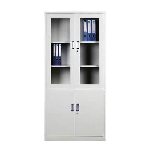 文件柜铁皮柜办公室钢制储物柜资料柜档案柜带锁五节凭证柜子厂家