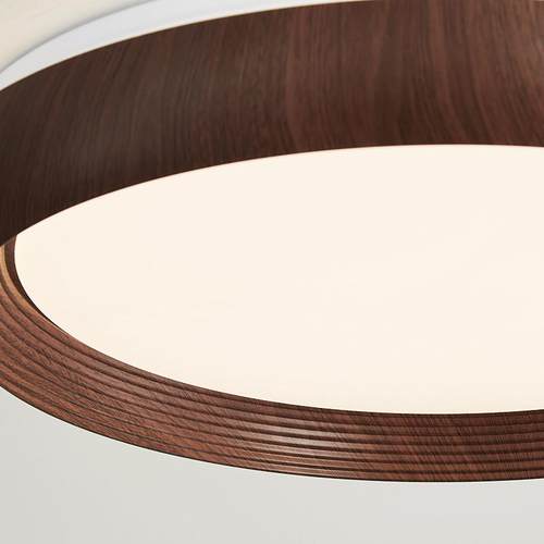 诧寂风卧室灯复古吸顶灯中古风民宿房间灯中式胡桃木纹圆形主卧灯