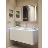 工厂直销北欧简约智能浴室柜卫生间陶瓷一体盆台面组合浴室柜