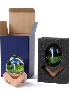 塞尔达传说大师之剑蛋形桌面办公室透明环氧树脂实木艺术饰品摆件