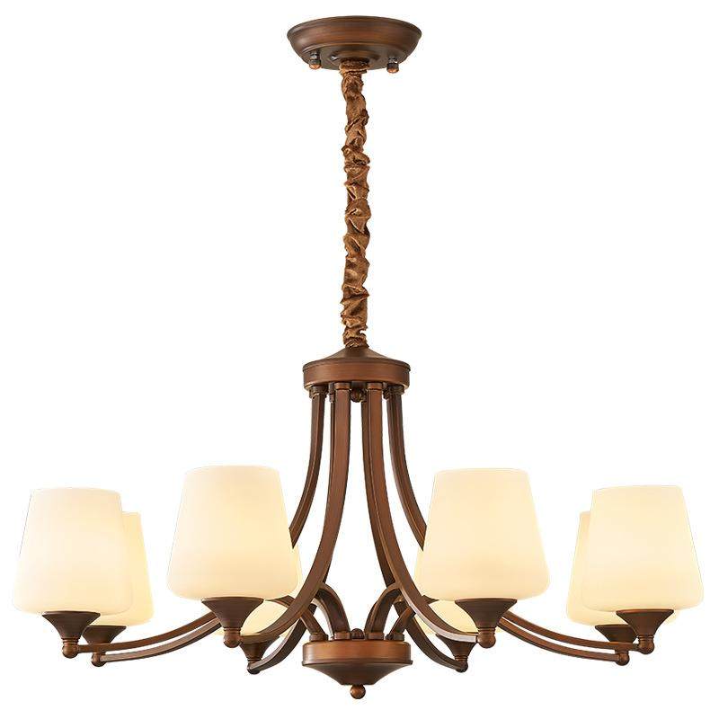 美式吊灯客厅餐厅卧室灯饰乡村复古风铁艺玻璃法式简约大气氛围灯,家装灯饰光源,智能吊灯,淘宝优惠券,粉丝福利购,淘宝优惠卷