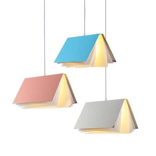 餐厅吧台吊灯幼儿园校园创意个性书型艺术灯床头小吊灯卧室高级感