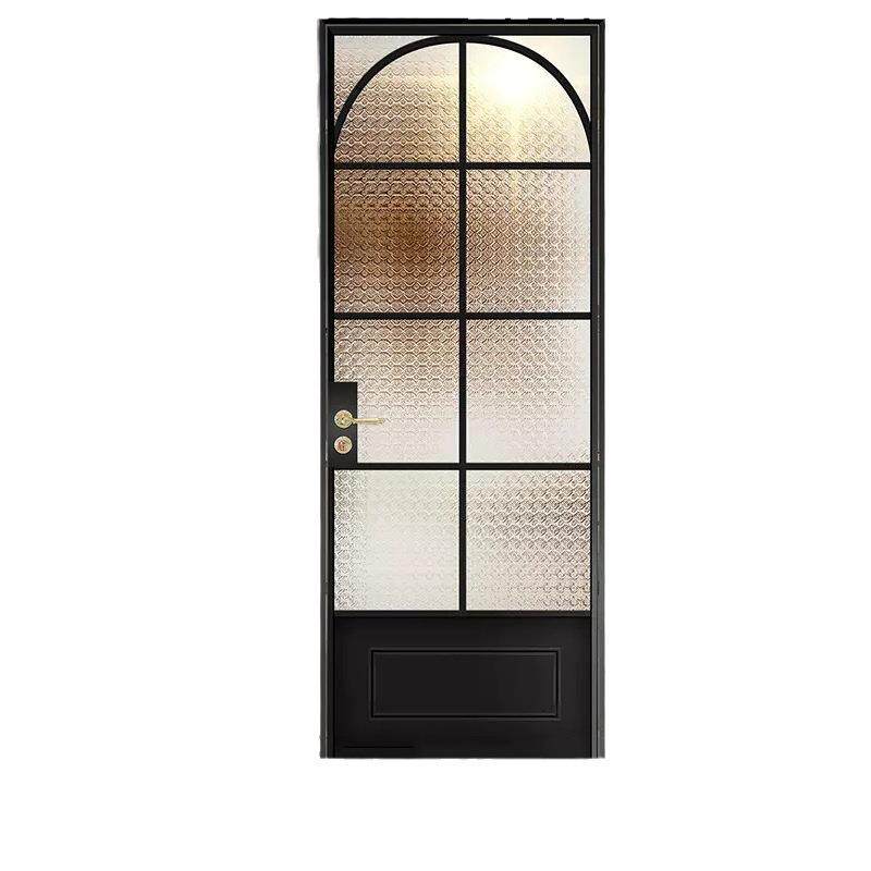 推拉门轻奢法式平开门客厅卫生间隔断铝合金玻璃门单开门防水全铝