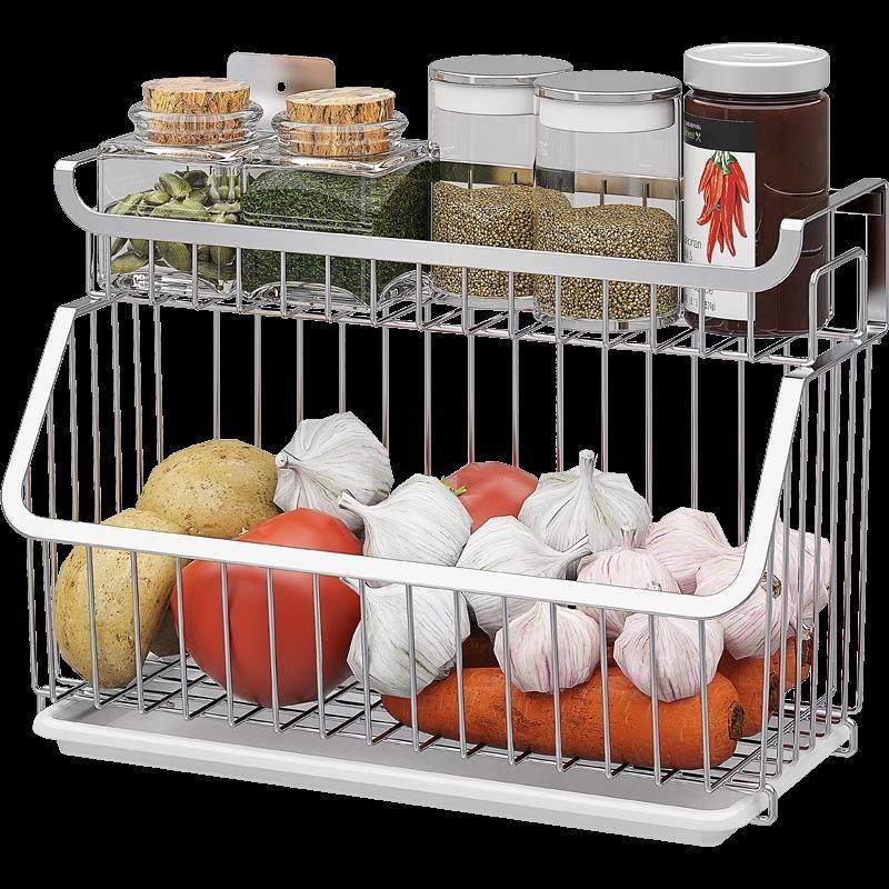 厨房置物架壁挂式304不锈钢免打孔收纳挂架杂物架沥水篮K-50552,厨房/烹饪用具,抹布架/厨房清洁收纳架,淘宝优惠券,粉丝福利购,淘宝优惠卷