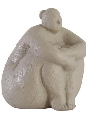 创意胖女人雕塑摆件酒店售楼处样板间书架装饰品抽象艺术人物摆设