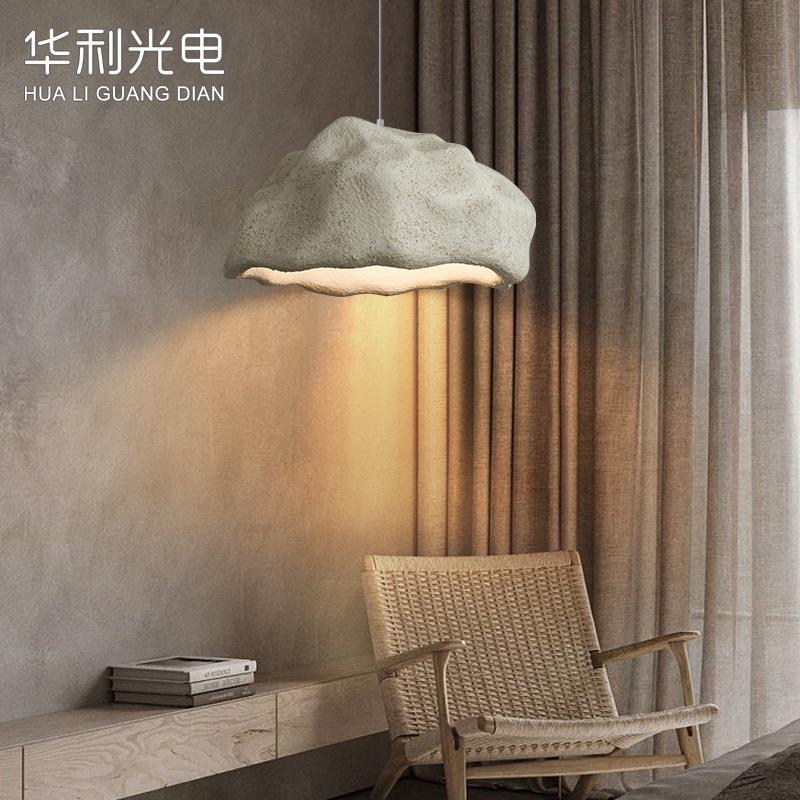 侘寂风计仿岩石吊前灯设师复古餐厅灯137吧台民店宿酒台民宿装饰