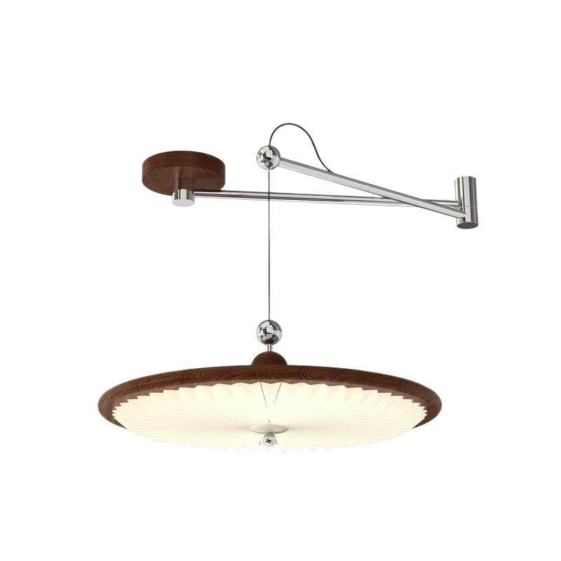 可移位摇臂餐厅吊灯美式极简中古风侘寂胡桃木创意护眼吧台饭厅灯,家装灯饰光源,智能吊灯,淘宝优惠券,粉丝福利购,淘宝优惠卷