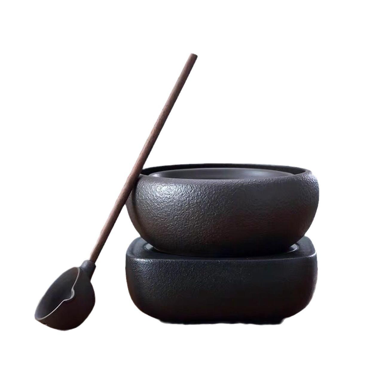 陶瓷柴烧煮茶碗烧水陶器煮茶器陶壶日式复古干泡碗炭炉电陶炉明火