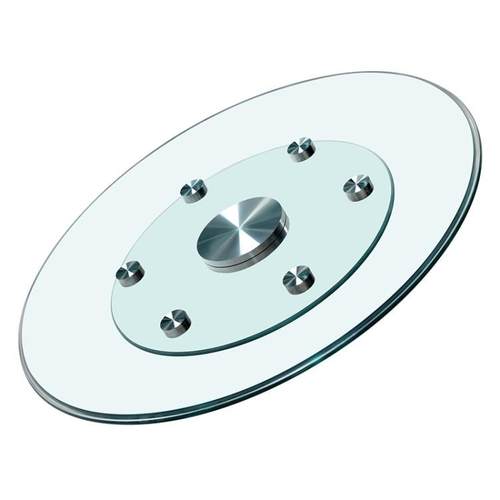 玻璃转盘餐桌家用钢化实木饭桌酒店旋转大圆形盘台面底座圆桌转盘