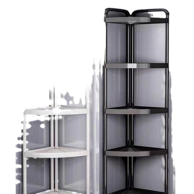 转角置物架卫生间置物架落式地收浴室角三架夹缝GOS纳架浴室储物