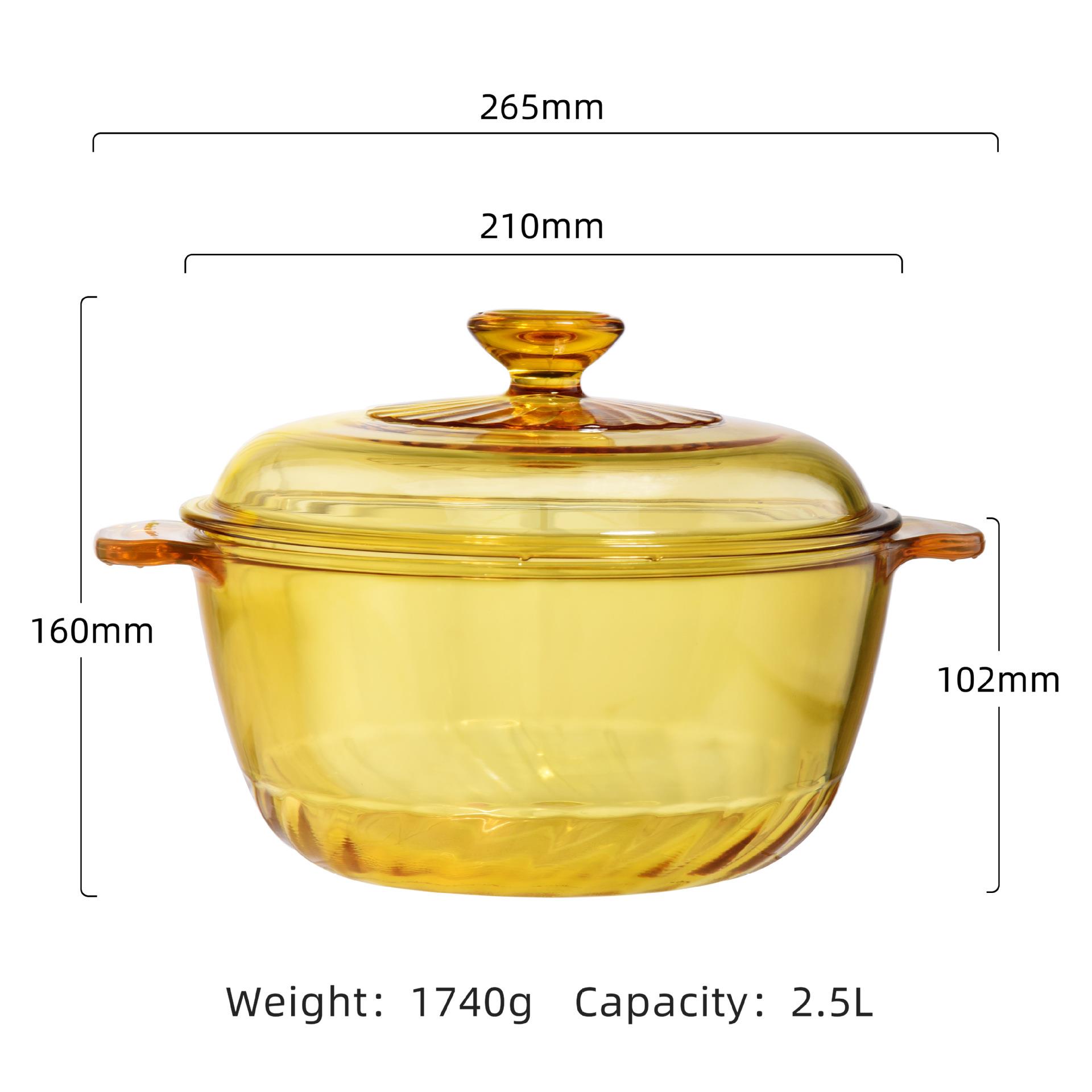 蒸笼高硼硅耐热玻璃蒸格高颜值琥珀蒸屉透明加厚家用大容量