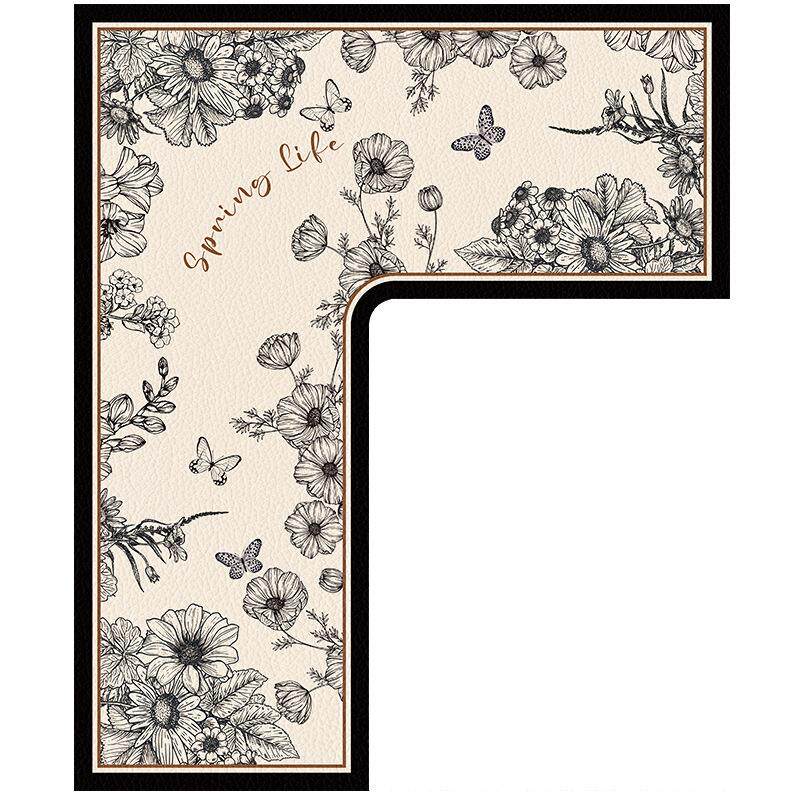 厨房专用地垫吸水垫防滑吸水免洗可擦地毯硅藻泥L型整块防油耐脏