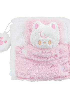 RosyPosy柔设Tutu&byebye睡觉毛绒本少女心活页笔记本diy日记本