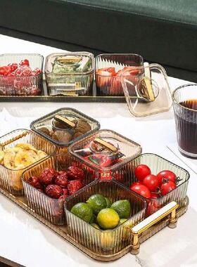 Plastic Dried Fruits Storage Box Sturdy Gold/Green Snack