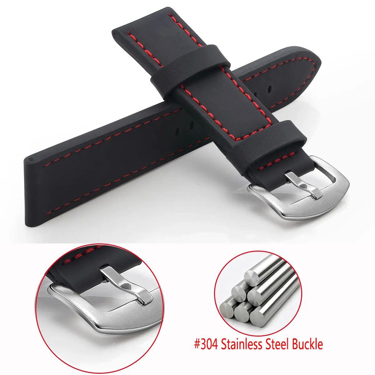 Fashion Watch Band Strap Sport Vintage Leather Watchband Sta