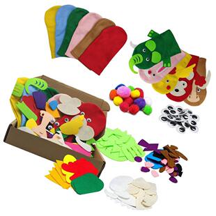 Hand Puppet DY Craft Felt Cartoon Sewng Set Role-Play Part