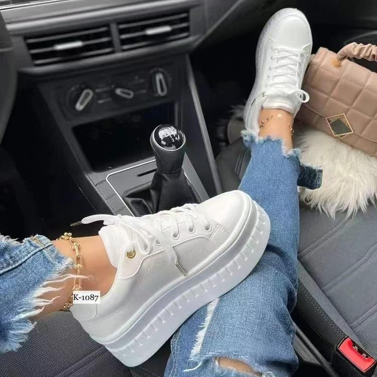 Platform White Shoes Woman Sneakers Fashion Ladies Trainers