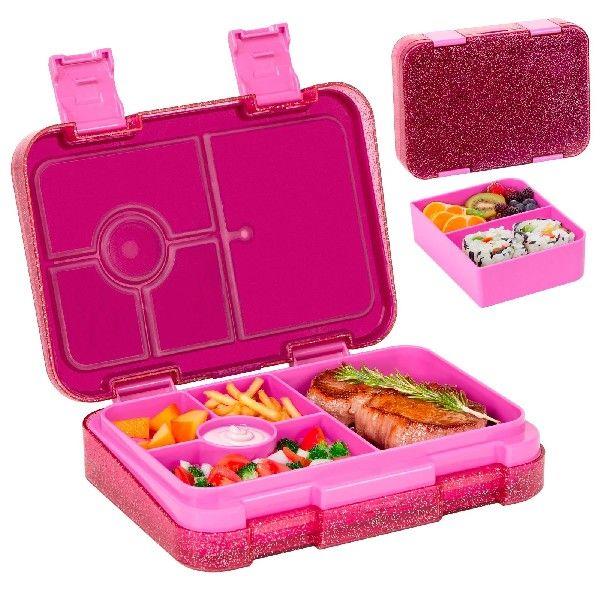 Glitter Style Kids Bento Lunch Box with 5 Compartments