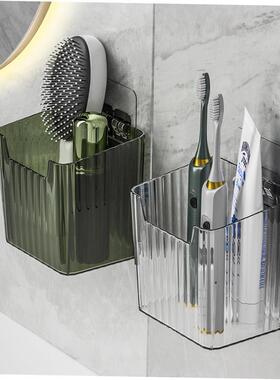 Wall Hanging Comb Toothpaste Storage Toothbrush Holder Bath