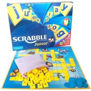Scrabble Board Puzzles Game Jigsaw-Words Spelling-Table Kids