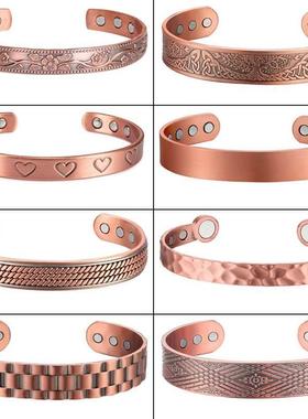 Pure Copper Magnetic Bracelet Men Arthritis Adjustable Magne