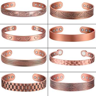 Pure Copper Magnetic Bracelet Men Arthritis Adjustable Magne