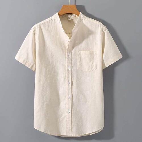 Summer Linen Shirt Men
