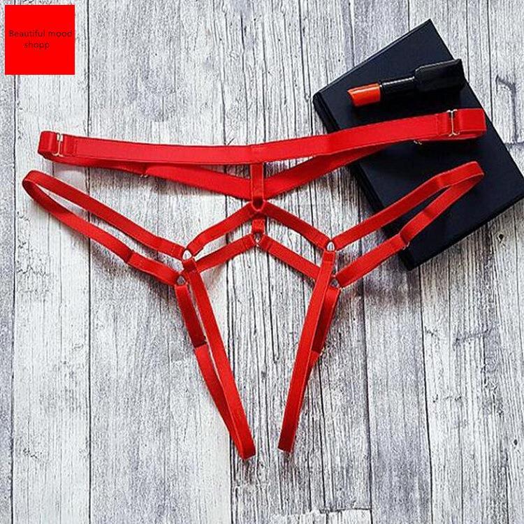 Sexy open panties ladies transparent butt t-strings 开档内裤