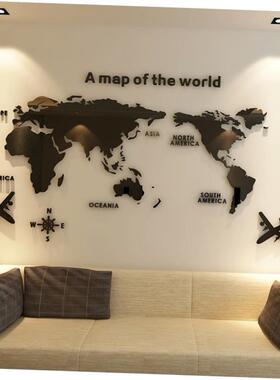 world acrylic crystal 3d map room bedroom wall stier liv