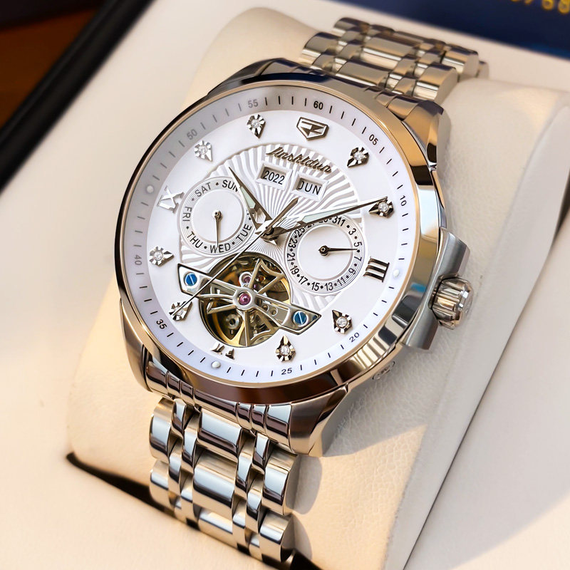 瑞士认证男士手表男表正品牌机械表全自动镂空商务男款多功能十大