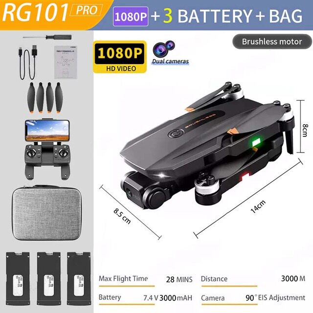 2022 신제품 RG101 MAX GPS 드론 6K 전문가용 듀얼 HD 카메라