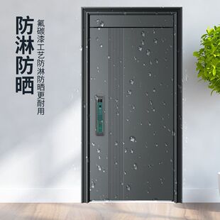 铸铝门家用进户门高端静音防爆入户门现代简约精雕铸铝子母门单门