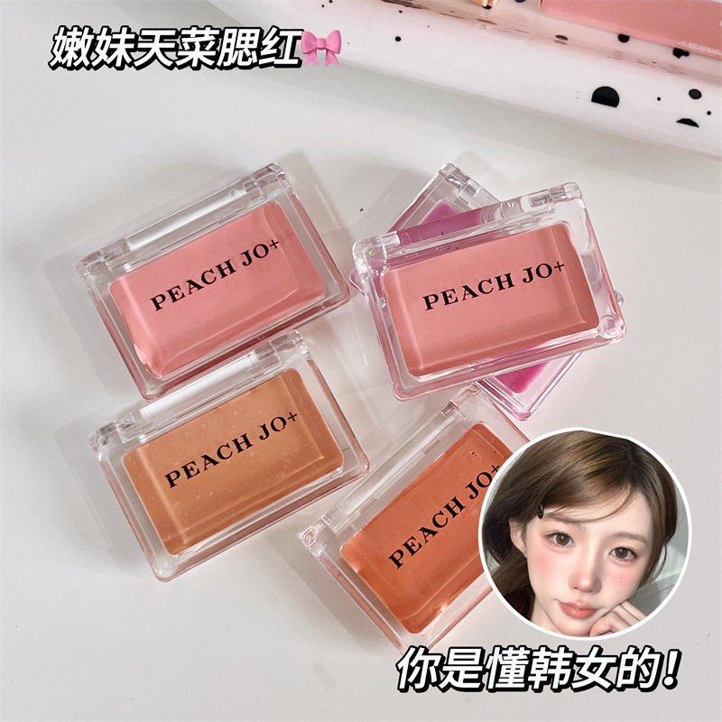 PEACH JO+韩女韩式单色丝绒腮红膏腮红盘提亮显白高光氛围色膨胀