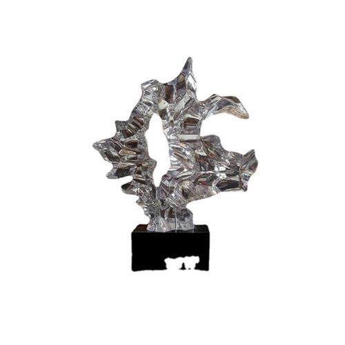 酒店大堂落地雕塑摆件透明仿琉璃抽象工艺品现代装饰艺术品太湖石