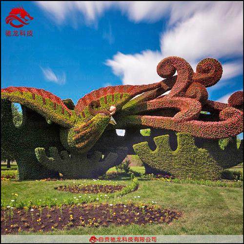 骆驼绿雕公园景观仿真植物造型雕塑湖北楼盘美陈绿雕厂家