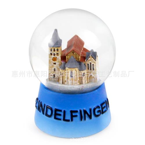 mm雪花球厂家手工雕刻带雪花亮片景区特色纪念品树脂雪花球