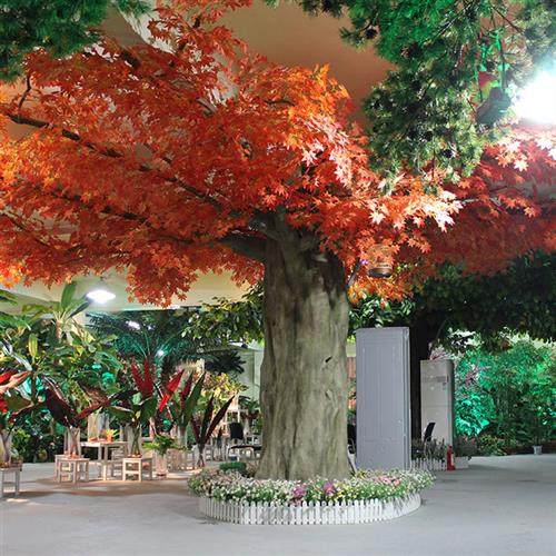 仿真桃花树粉色桃花枝人造假花树家居酒店桃花树装饰造景