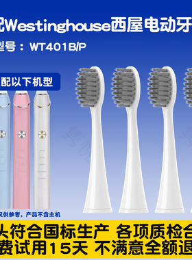 隽悦适配于西屋Westinghouse电动牙刷头WT401B/P成人通用替换头