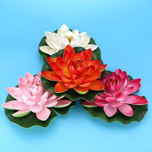 Lotus Lily Water Artificial Floating Pond Flower Fake Decor