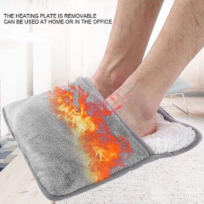 Electric Foot Heater Warm Slippers USB Electric Heating Pad